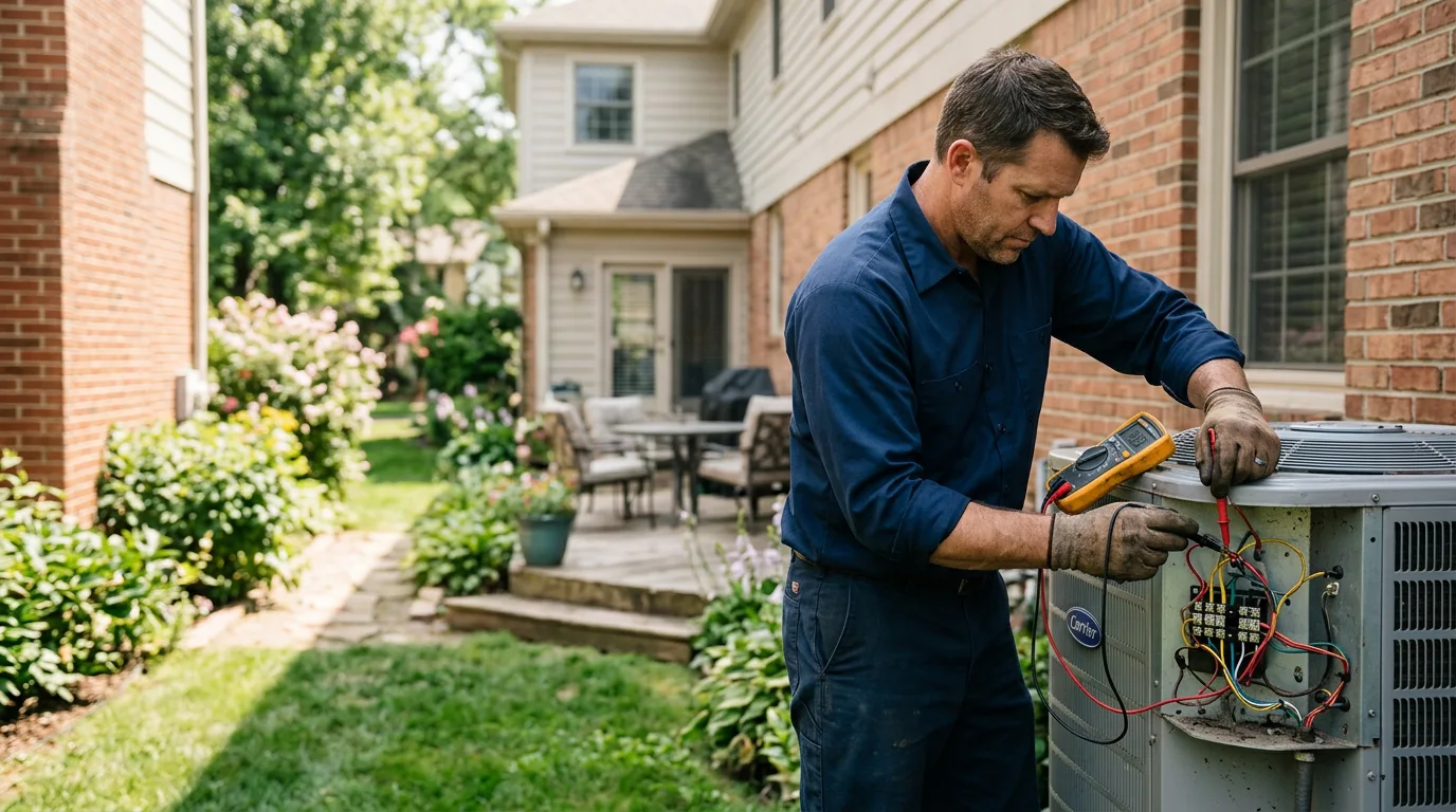 HVAC technician working near Junction, IL